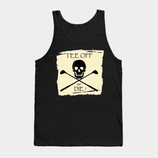 Funny Pirate Golfer Shirt Tank Top